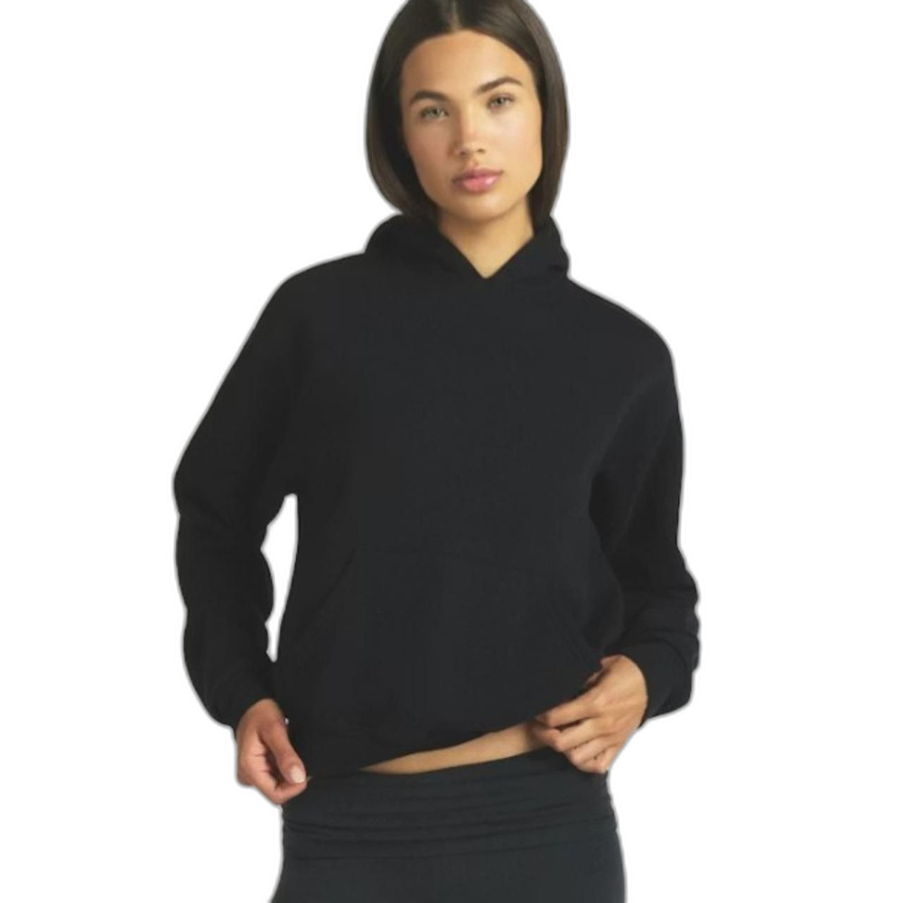 NWT SKIMS Cotton Fleece Classic Hoodie Sweatshirt ONYX Black XS
